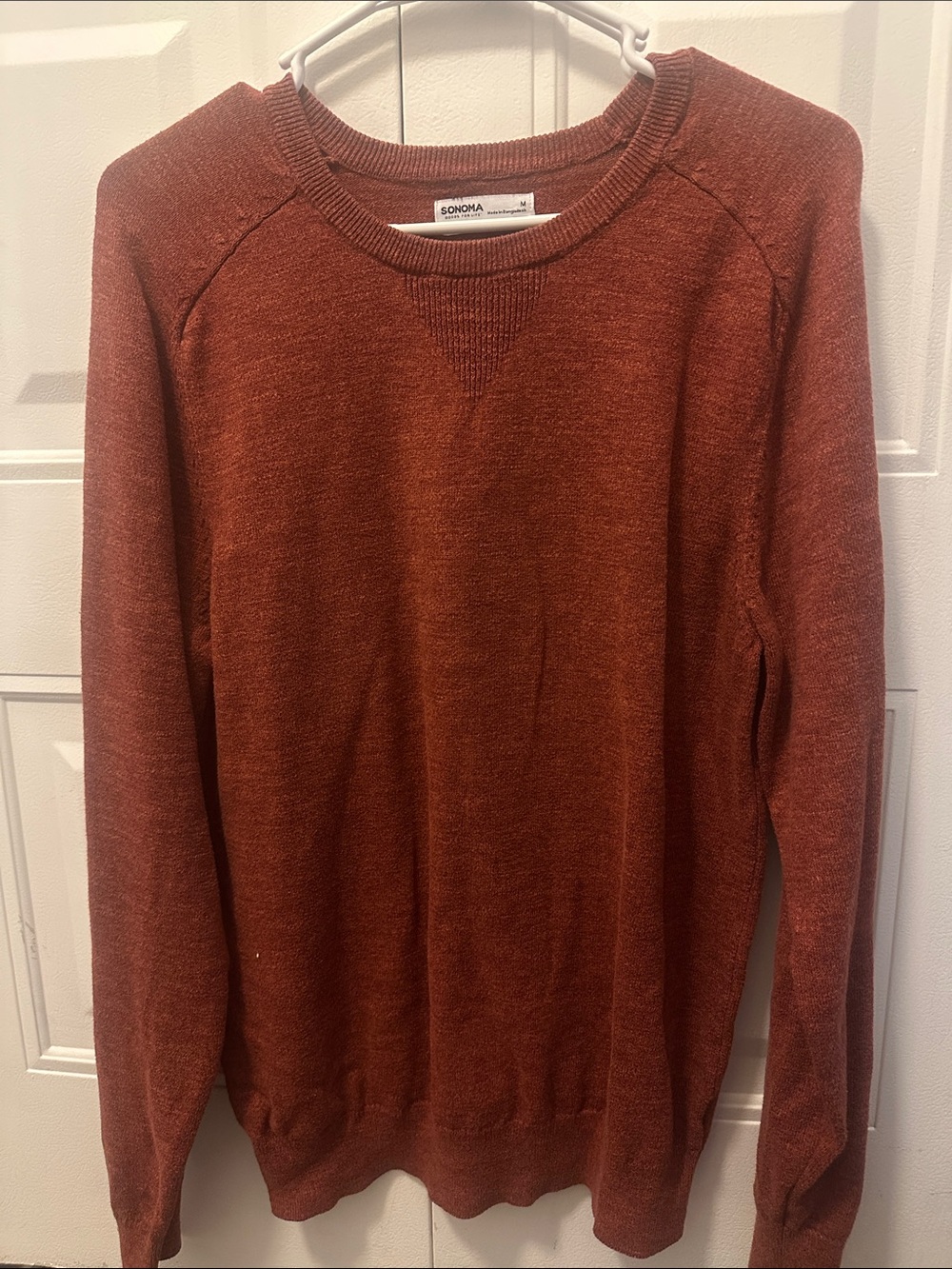 Sonoma Men’s Burnt Orange Crewneck Sweater